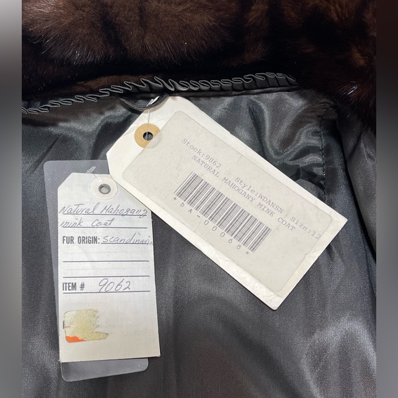 Natural Mahogany Mink Fur Coat Andriana Furs Full Length Size 12 - EXCELLENT - Picture 11 of 17